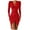 Red, variant on New Years Eve Dresses For Women Deep V-Neck Sheath Sleeve Irregular-Hem Dinner Banquet Party Dress