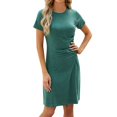thumbnail image 1 of adviicd Robes Décontractées pour Femmes 2024 Robe d'Été Sans Manches à Encolure Dégagée avec Dentelle Contrastée Imprimée, Verte, P, 1 of 5
