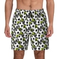 thumbnail image 2 of Picia Soccer and Football pattern Mens Swim Trunks with Compression Liner Stretch Beach Shorts Quick Dry with Zipper Pockets No-Chafing Board Shorts-Large, 2 of 9