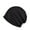 Black, variant on Men Women Solid Cotton Stretch Beanie Hat Elastic Summer Sun Baggy Slouchy Cap