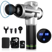 Goplus Powerful Re Cordless Deep Tissue Percussion Muscle Massager with 4 Heads
