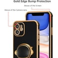 thumbnail image 4 of for iPhone 11 Case Cute 6D Astronaut Case with Stand Function Luxury Plating Case Cover Slim Fit Soft TPU Shockproof Bumper Protective Electroplated Case for Girls Boys,6.1 inch,Black, 4 of 12