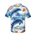 thumbnail image 3 of Easygdp Marine Animals Men's Hawaiian Shirts Print Lapel Short Sleeve for Beach, vacation, party, casual occasions - Large, 3 of 9