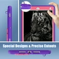 thumbnail image 4 of Dteck Kids Case for iPad 9th 8th 7th Generation 10.2 inch,Heavy Duty Shockproof Silicone Rugged Hybrid Hard PC Kickstand Protective Cover with Pencil Holder for iPad 10.2" 2021/2020/2019,Purple+Rose, 4 of 8