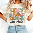 thumbnail image 2 of Custom Teacher Name Tiny Human Tamer T-shirt, Back to school Women Teacher Shirts (2XL, White), 2 of 7