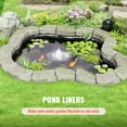 thumbnail image 2 of KFFKFF Pond Cover,10 x 13 ft with 20 Mil Density, Flexible LLDPE Material Pond Shields, Simple to Trim Underlayer for Fish or Koi Ponds,Aquatic Highlights,Waterfall Foundation,Fountains,Gardens,Black, 2 of 9
