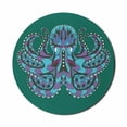 thumbnail image 1 of Kraken Mouse Pad for Computers, Zentangle Animal Totem Vintage Hippie Image Art, Round Non-Slip Thick Rubber Modern Gaming Mousepad, 8" Round, Petrol Blue Mauve, by Ambesonne, 1 of 2