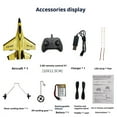 thumbnail image 4 of 2.4GHz RC Airplane with LED Lights Foam Glider Remote Control Plane Toy with Rechargeable Battery Fighter Model Aircraft for adult Adults Beginners Outdoor Toy, 4 of 5