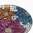 thumbnail image 5 of Alpine Corporation 18" x 24" Mosaic Glass Birdbath Bowl with Stand, Floral, 5 of 11