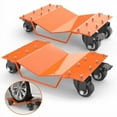 thumbnail image 1 of 4 Pack Car Dollies with Tow Hooks, 8000LBS Capacity Car Dolly with Thickened Handles & Sidebar, Car Wheel Dolly with Security Lock, Car Dolly Set of 4 for Moving Cars, Trucks & Vehicles, 1 of 9