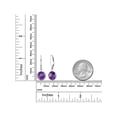 thumbnail image 5 of Gem Stone King 8.00 Ct Beautiful 925 Sterling Silver Purple Amethyst Leverback Dangle Earrings, 5 of 5