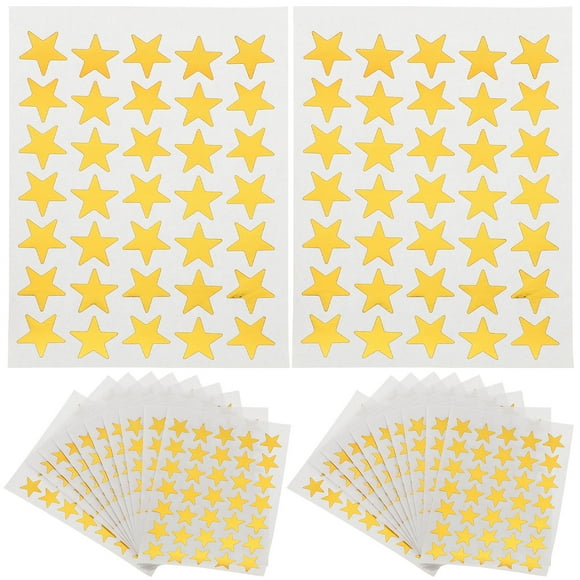OULII Golden Shaped Removable Adhesive Stickers for Teachers Exhibits and Student Motivation