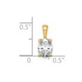 thumbnail image 4 of Auriga Fine Jewelry 14K Yellow Gold LG Diamond 1 ct Oval 4 Prong Pendant for Women (Clarity- VS, Color- DEF), 4 of 6