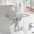 thumbnail image 3 of Estantes de baño con cesta colgante de modelado de astronauta, estante de almacenamiento montado en la pared gris, 3 of 9