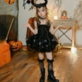 thumbnail image 2 of Ulitacool Spring Dresses For Girls Sleeveless Round Neck Dresses Outfit Witch Fairy Flower Girl Bride Party Outfit Sundress Lovely Playsuit Black 3-4 Years, 2 of 9