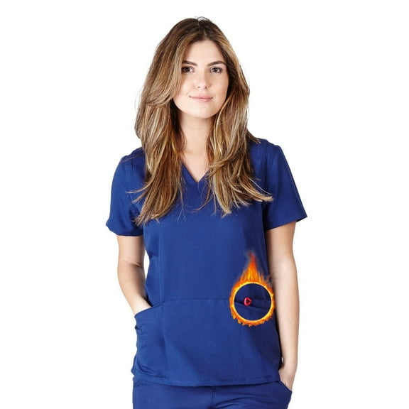 Junior Fit Super Soft, Medical Scrub Top, Premium Womans Junior Fit 2 Pocket Crossover Top 8118