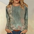 thumbnail image 2 of Womens Tops Long Sleeve Shirts For Women Womens T Shirts Long Sleeve Crew Neck Shirts Basic Tee Sort Comfy Printed Tops Blouse, 2 of 5