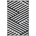thumbnail image 6 of Outdoor Rug 5'x8' Waterproof Outdoor Rug for Patio Beach Picnic Garden and Balcony Plastic Straw Rug,Black and White Twill, 6 of 7