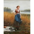 thumbnail image 2 of Daniel Ridgway Knight 15x18 Black Ornate Wood Framed Double Matted Museum Art Print Titled - Midday's Pause, 2 of 5