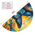 thumbnail image 3 of Rateoe Colorful Cloud Butterfly Sunflower Print Christmas Tree Skirt 30" for Xmas Holiday New Year Party Circle Tree Mat Ornaments Decoration, 3 of 7