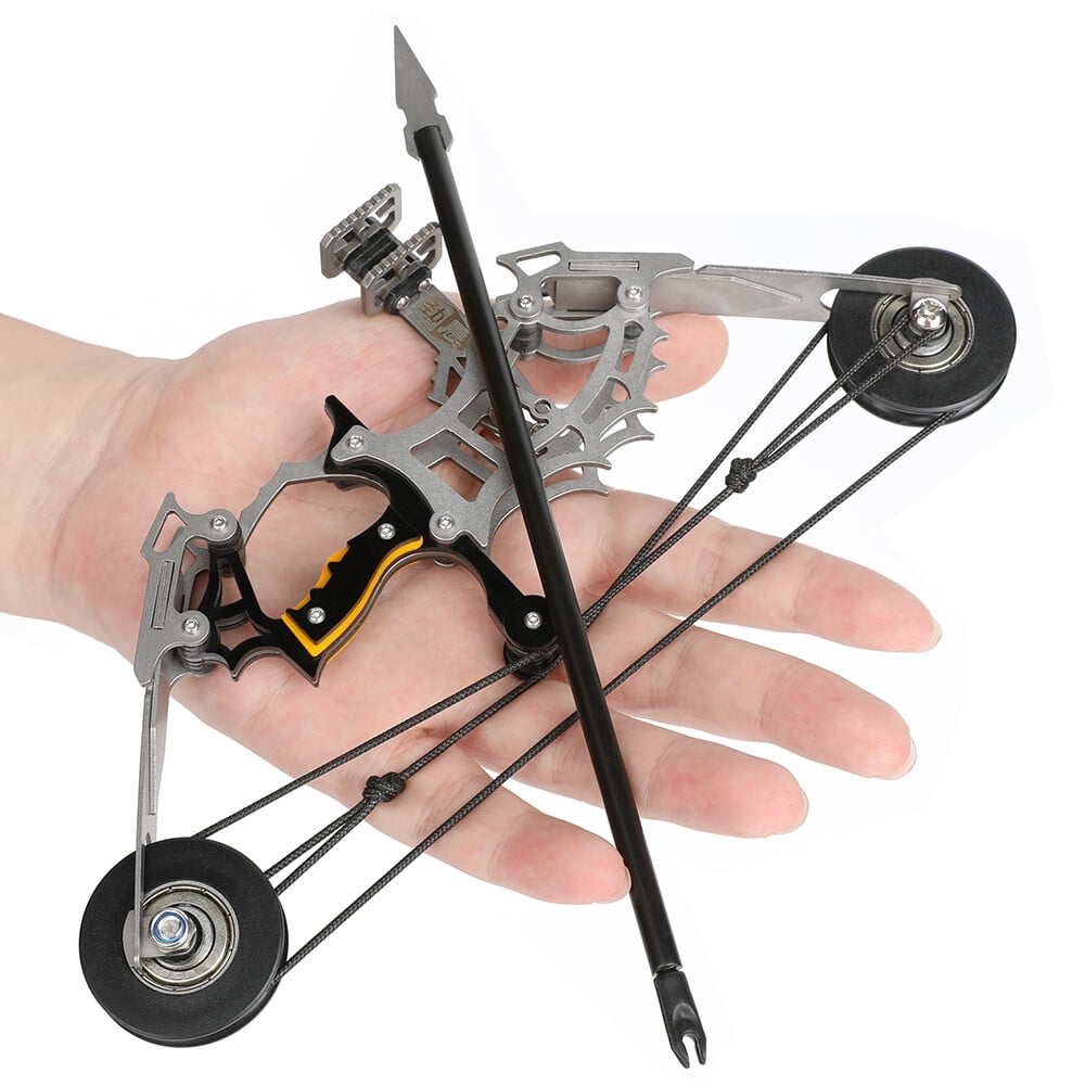 8.9" Mini Pocket Compound Bow Arrow Set Shooting Target Kid Gift Toy Portablebow