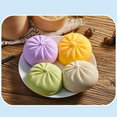 3.9" Giant Glitter Dumpling, Soft Dumpling Squishy Toy, Cute Squeeze Dough for Anxiety Relief Fidget Toy Green (Single Dumpling)