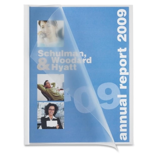 Business Source Slide-bind Transparent Report Cover 1/8' Folder Capacity - 8 1/8' x 11' Sheet Size - Polypropylene - White - 50 / Box