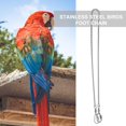 thumbnail image 3 of YVE Bird Foot Chain Flying Stainless Steel Training Rope Outdoor Parrot Ankle Foot Ring Accessories Bird Harness Leash Prevent Escaping-0624, 3 of 5