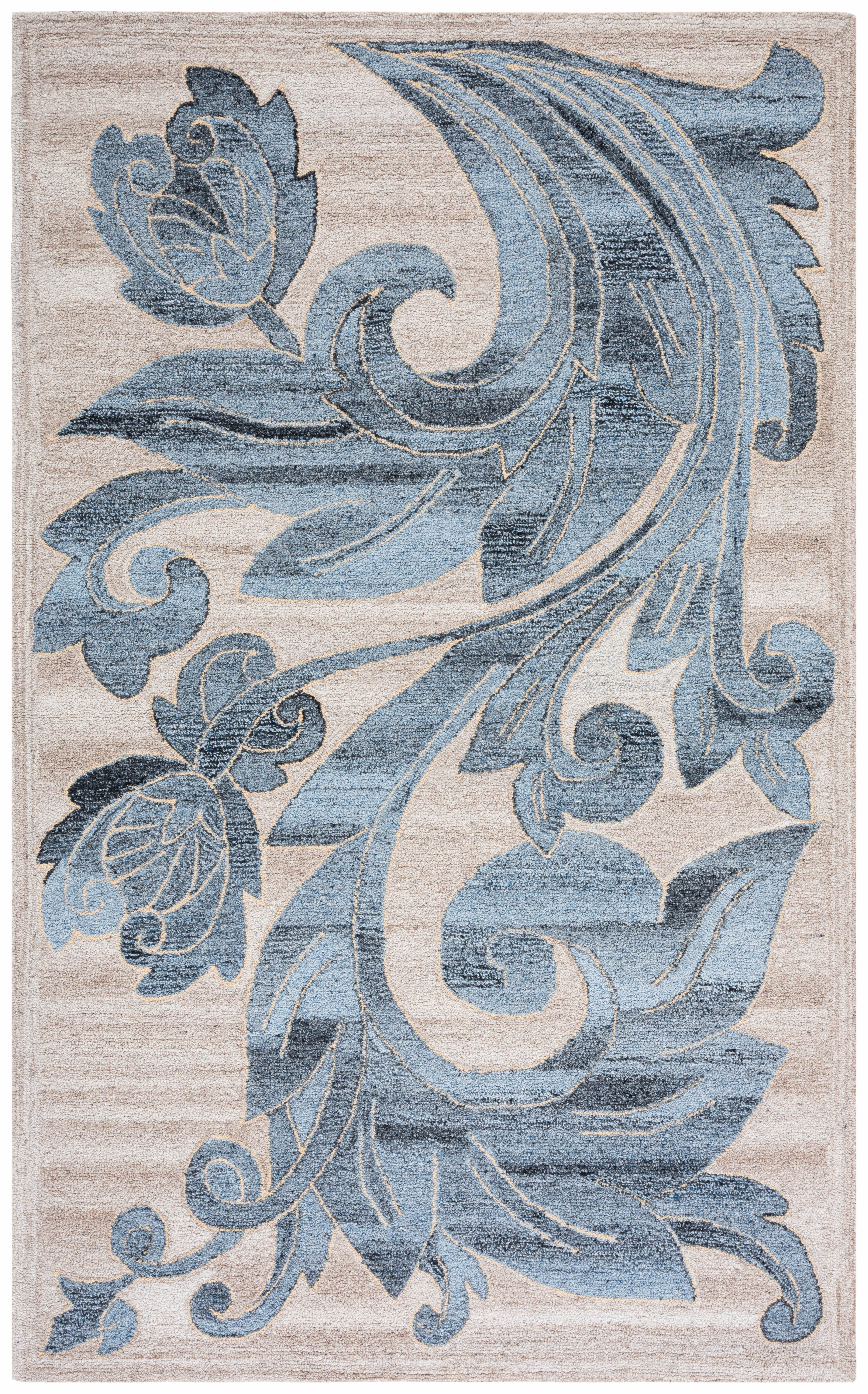 SAFAVIEH Abstract Parker Floral Area Rug, Beige/Blue, 6' x 9'