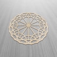 thumbnail image 2 of Mandala Wooden Wall Art, Folkloric Syymetric Shells and Slices, Birch Wood Plywood Rustic Wall Art Accent for Hallway Bedroom Living Room Cafes and Offices, 11.4" X 11.4" X 0.1", by Ambesonne, 2 of 5
