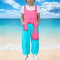 thumbnail image 2 of BOOMNY Girls Jumpsuits Ice Cream Graphic Sleeveless Spaghetti Strap Romper for Kids Soft Jumpsuit With Pockets, 2 of 6