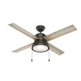 thumbnail image 5 of Hunter 52 inch Indoor Ceiling Fan with LED Light and Pull Chain - Standard Mount Ceiling Fan, 4 Blades, For Bedroom, Living Room, or Kitchen, Quiet - Loki 54152, Noble Bronze, 5 of 15