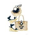 thumbnail image 2 of Charro, Mercedes Lopez 17x24 White Modern Wood Framed Museum Art Print Titled - Beach Glam I Navy, 2 of 4