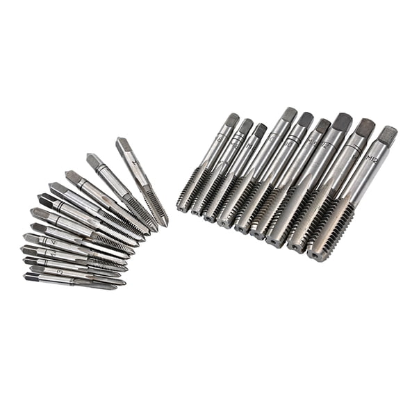 Ensemble de 32 Pcs Clé Métrique HSS et Clé à Découper M3-M12 Outil d'Enfilage à la Main Tungstène Tige Vis Outil de Fabrication Kit d'Ingénierie avec Boîtier en Métal