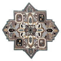 Ox Bay Selah 7' Star Gray/Mocha Southwestern Hand-Tufted Indoor Area Rug