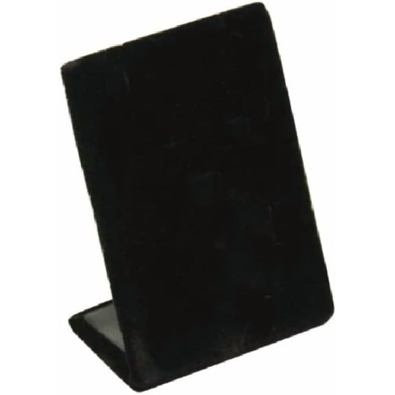 6-Pack Black Velvet L-Shape Jewelry Display Stand – Earring, Necklace & Pendant Organizer – Space-Saving Countertop Showcase for Retail, Trade Shows & Home Storage – 2" x 1.5" x 3"