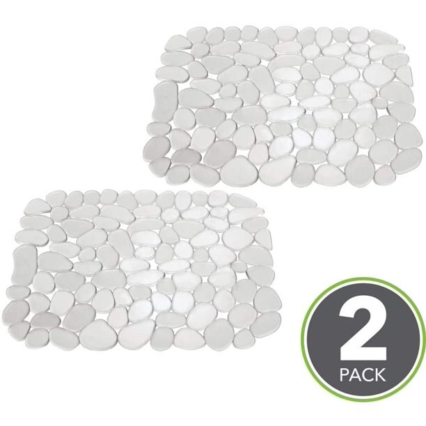 2 PACK Textured Pebble Sink Mat/protector, Adjustable Kitchen Home Sink