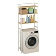 thumbnail image 2 of SUSUchens Medium Over Washer and Dryer Shelves, 3-Tiers Bathroom Storage Shelf, Washing Machine Storage Utility Rack, Laundry Room Storage and Organizer Standing Shelf _White, 2 of 13