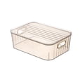thumbnail image 2 of Organizador de escritorio Caja de almacenamiento de plástico transparente | Cesta trapezoidal montada en la pared | Contenedor de snacks cosméticos versátiles | Ahorro de espacio | 22x15x10cm, 2 of 6