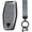 Square Buckle-Grey, variant on Key Fob Cover Compatible with Mitsubishi Outlander 2021-2023 4 Button Keychain Case Holder Protector,Leather keychain-Grey