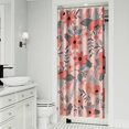 thumbnail image 2 of Floral Shower Curtain Watercolor Botanical Bathroom Decor Rustic Flower Design Fabric Bath Curtain for Tub Country Style Home Accessories with Hooks，36x72in(90x180cm), 2 of 5