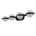 thumbnail image 6 of Miniyam Bathroom Vanity Light , Modern Acrylic Wall Lighting Fixtures over Mirror (Black, 4-Light), 6 of 7