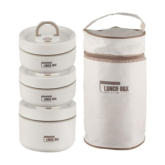 Juego de lonchera, contenedor de comida para el almuerzo para niños, lonchera bento de acero inoxidable 3 PIEZAS