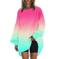 thumbnail image 2 of UVEASISHA Chandails Amples de Mode pour Femmes à Manches Longues à Col Rond, Chandails Amples Décontractés à Épaules Tombantes, Hauts Confortables et Doux, Tenues d'Automne 2025, Soldes Vêtements Aujourd'hui, Y-Pink, 2TG, 2 of 6