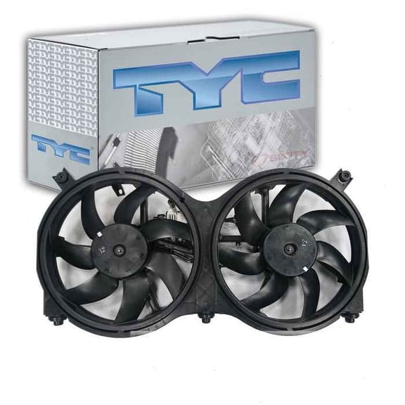 TYC Dual Radiator & Condenser Fan Assembly compatible with Infiniti QX60 2014-2019