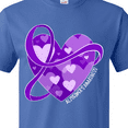 thumbnail image 4 of Inktastic Alzheimers Awareness Purple Ribbon Around Heart T-Shirt, 4 of 5