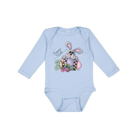 Inktastic Happy Easter Bunny Rabbit Boys Long Sleeve Baby Bodysuit