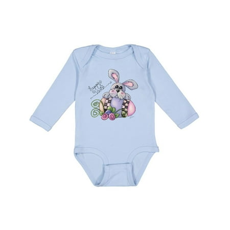

Inktastic Happy Easter Bunny Rabbit Boys Long Sleeve Baby Bodysuit