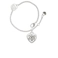 thumbnail image 2 of Delight Jewelry Silvertone Small Celtic Heart Knot Silver-tone Rose Link Chain Bracelet, 6.25"+1.75" Extender, 2 of 4