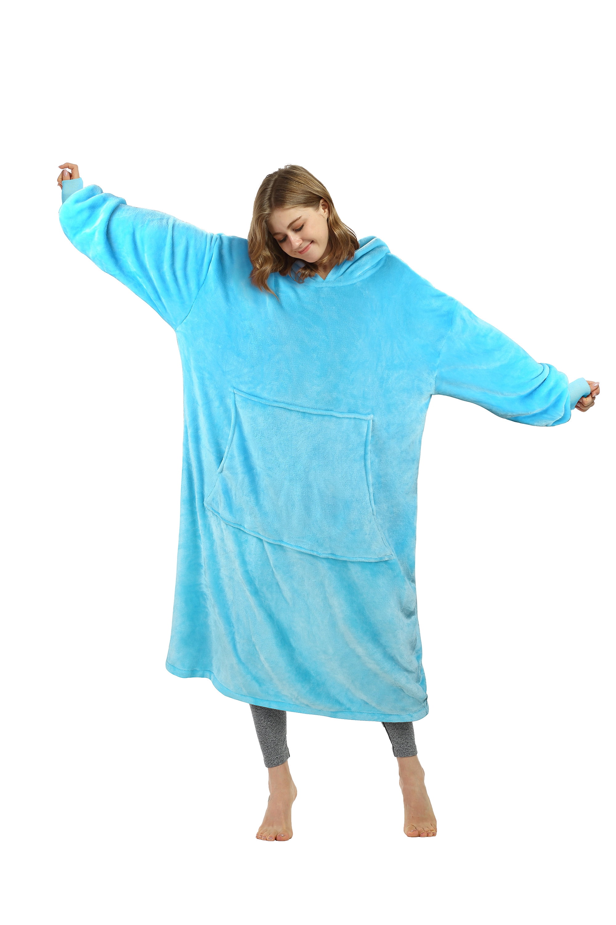 Catalonia Full Body Oversized Blanket Hoodie Sweatshirt, Extra Long Wearable Fleece Pullover, Gift for Adult Men Women Wife Girlfriend